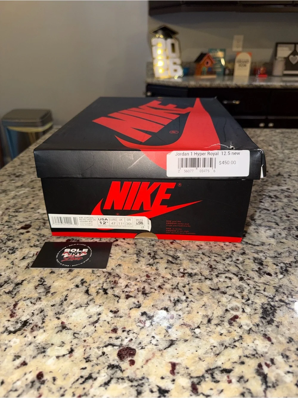 Size 12.5 Jordan 1 Retro OG High Hyper Royal SKU 555088-402 Brand New